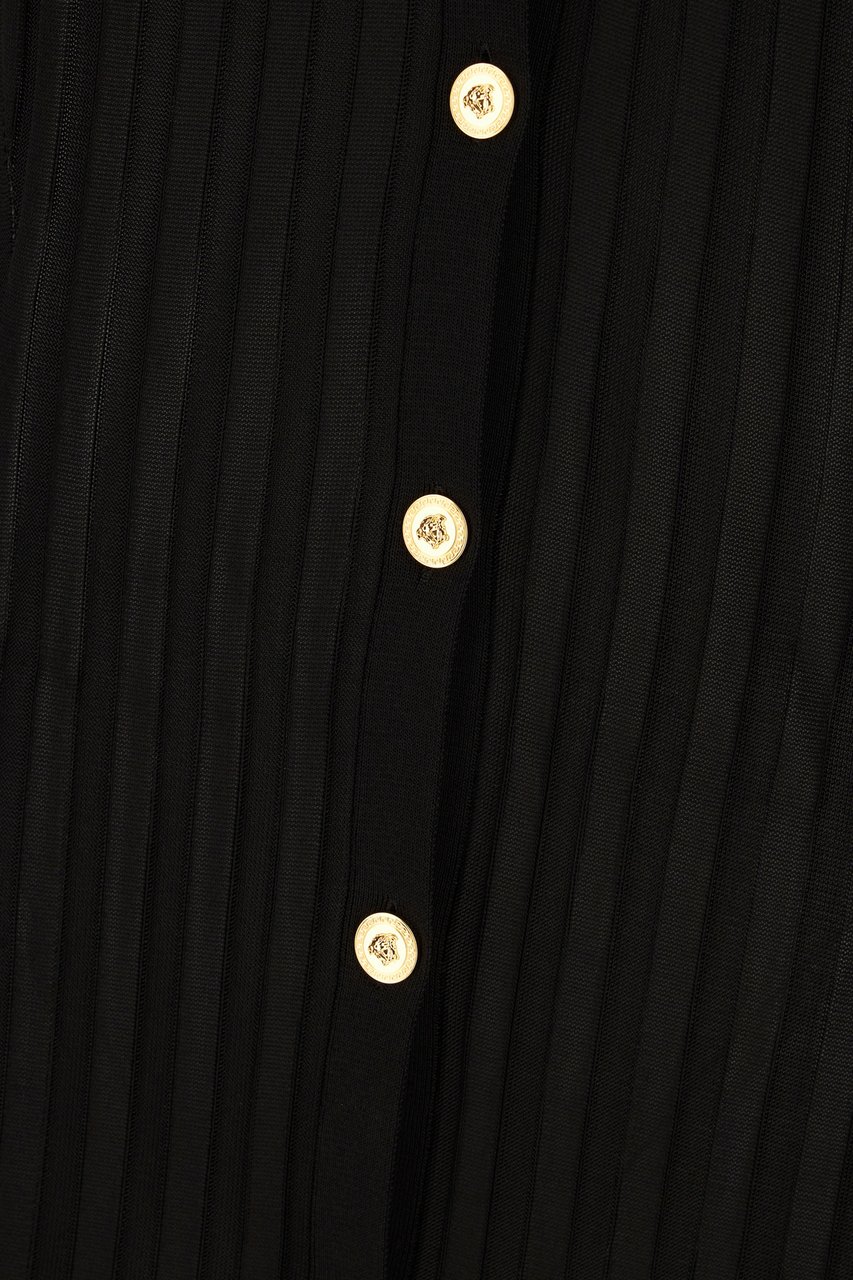 Versace Versace Black viscose shirt dress Zwart