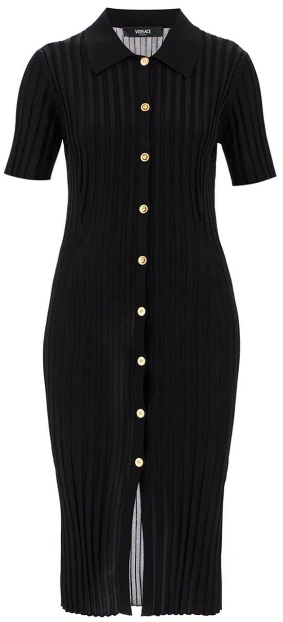 Versace Knitted Mini Dress Zwart