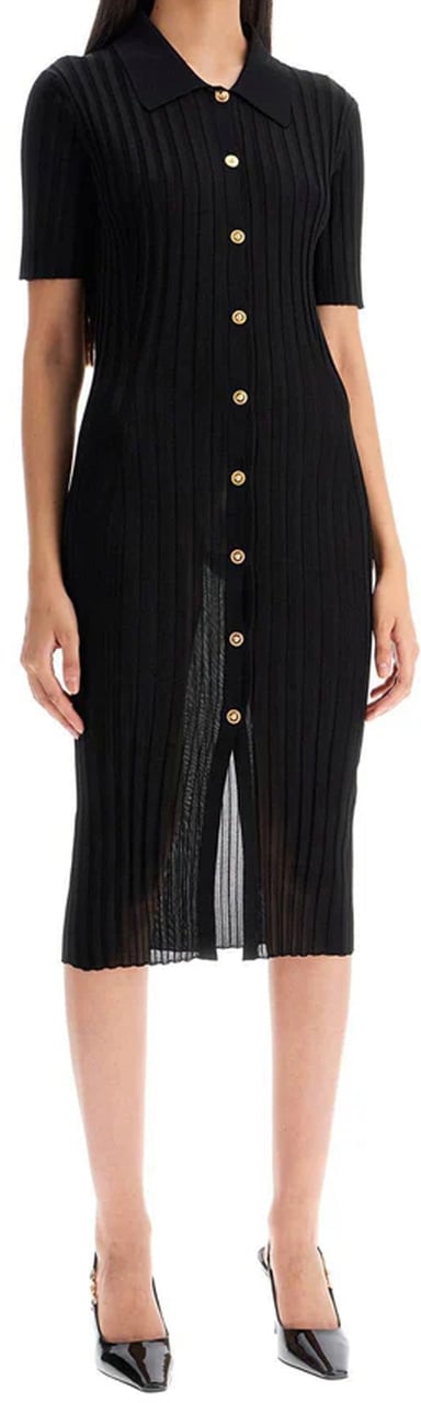 Versace Knitted Mini Dress Zwart