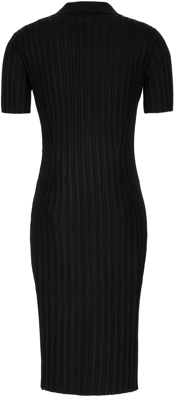 Versace Versace Black viscose shirt dress Zwart