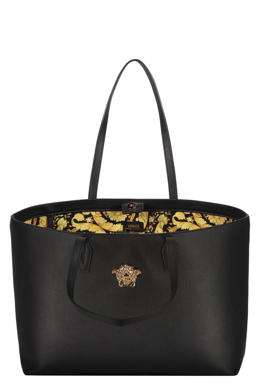 Versace Leather tote Zwart