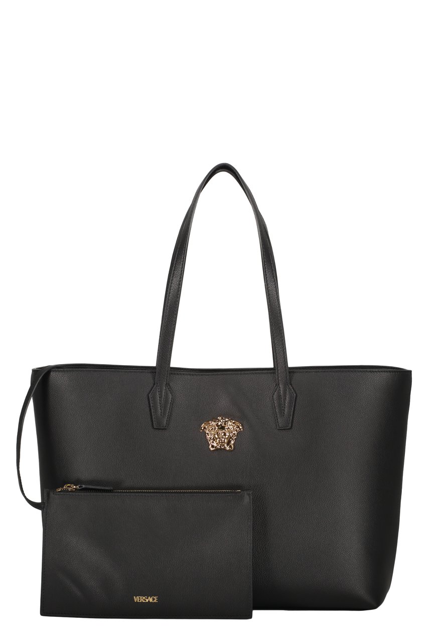 Versace Leather tote Zwart