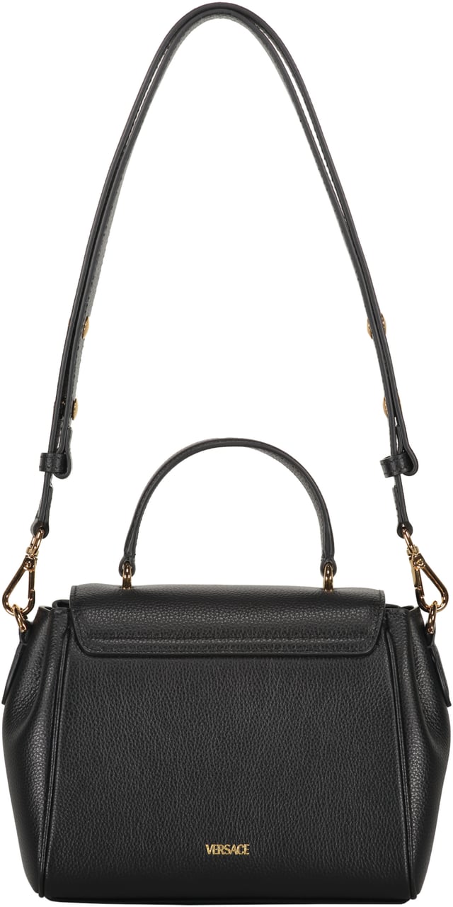 Versace Leather crossbody bag Zwart