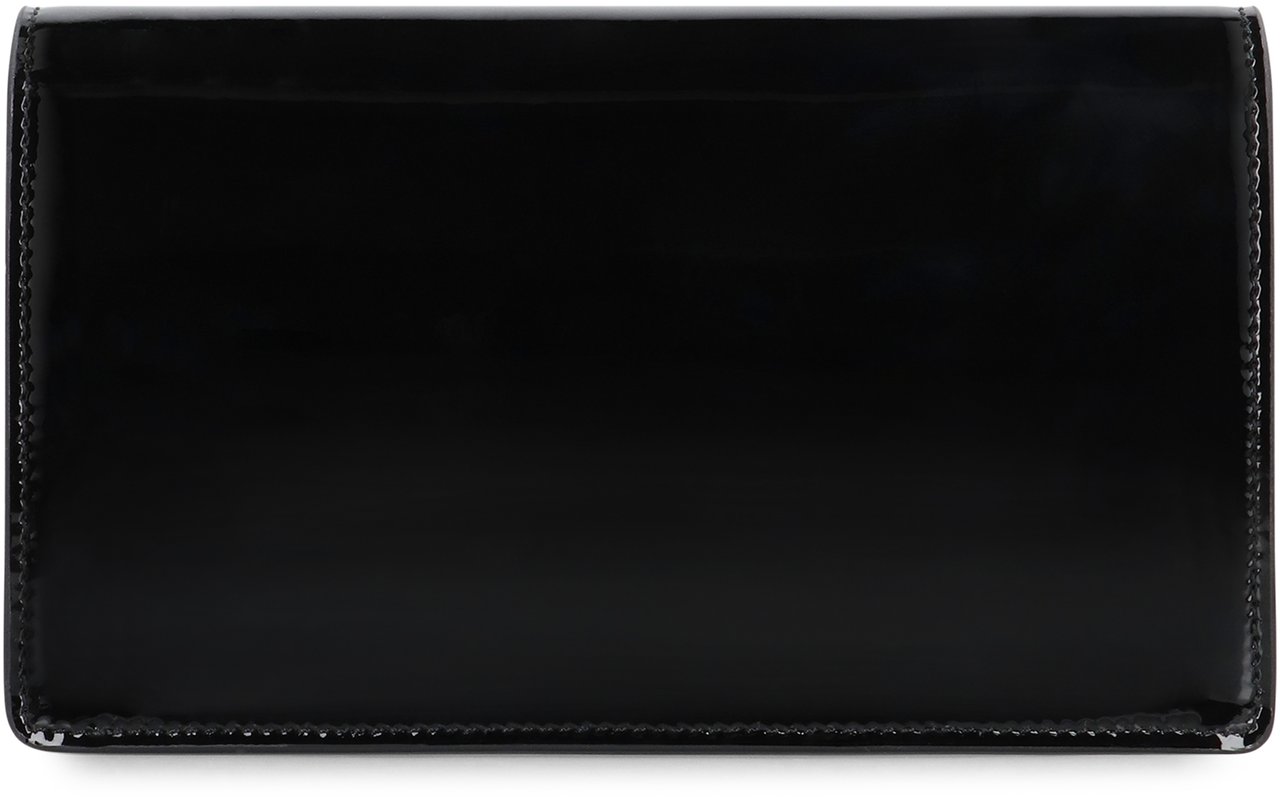 Versace Patent leather wallet on chain Zwart