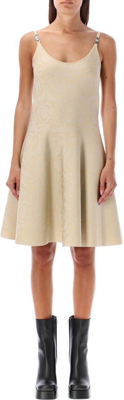 Versace Mini dress barocco knit Bruin