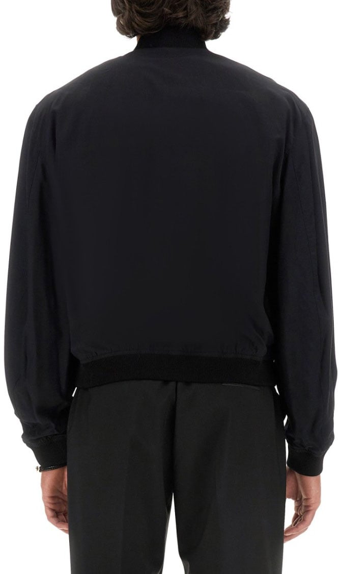 Versace Reversible Baroque Sea Jacket Zwart