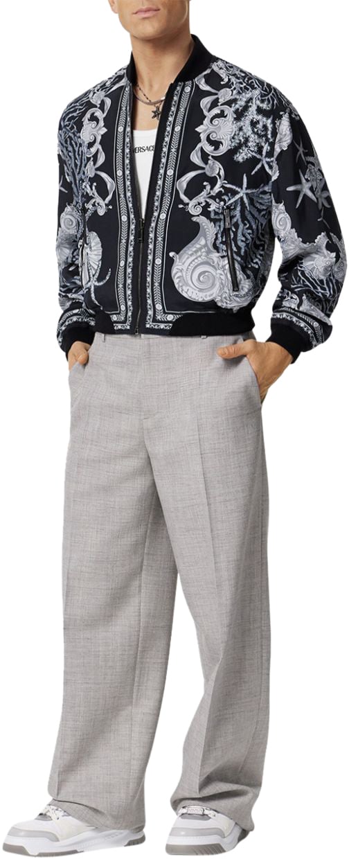 Versace Jackets Blackconcretebone Zwart