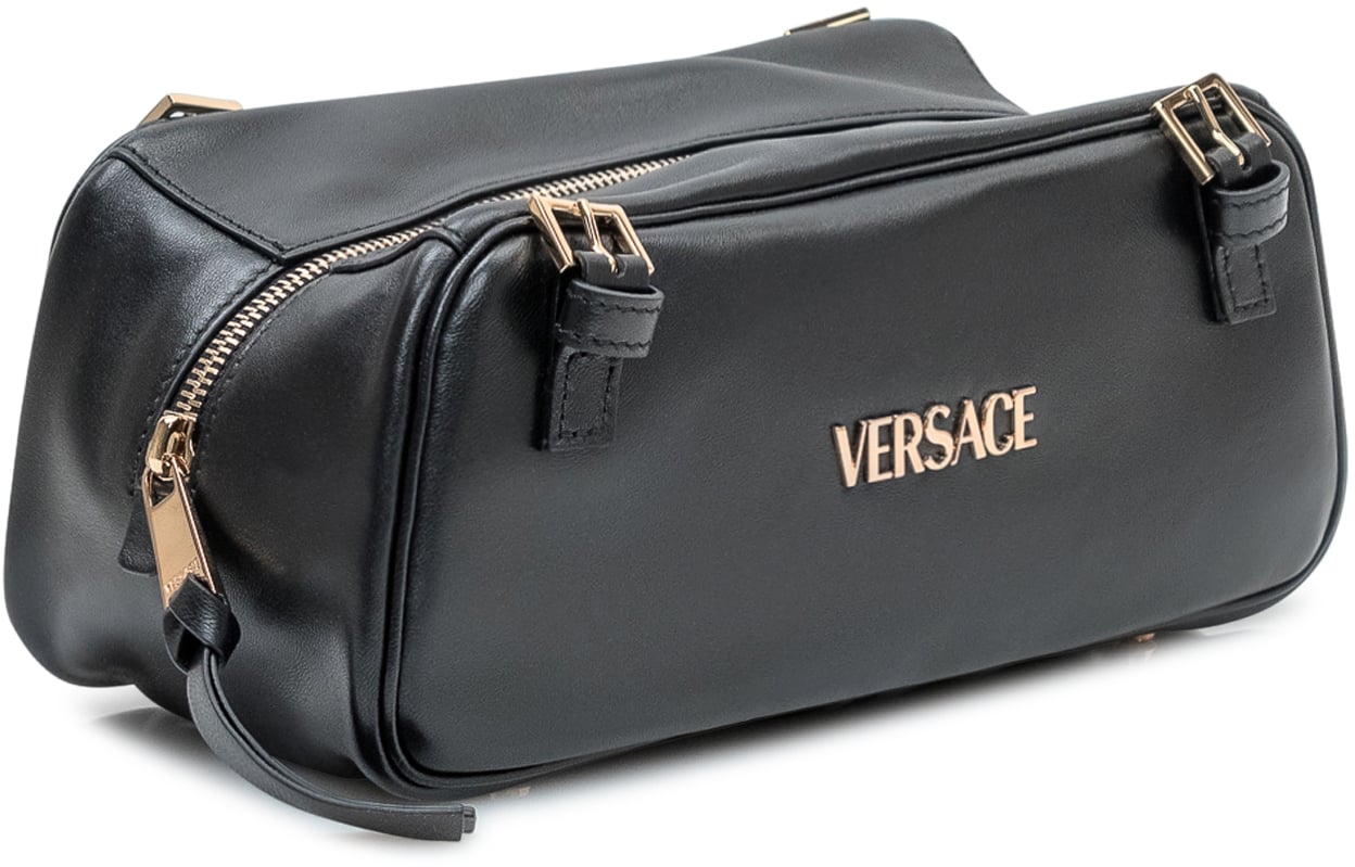 Versace Borsa Bowling Versace Tag Zwart