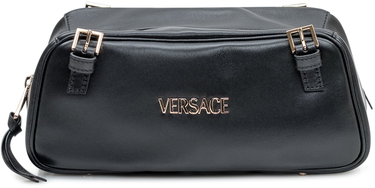 Versace Borsa Bowling Versace Tag Zwart