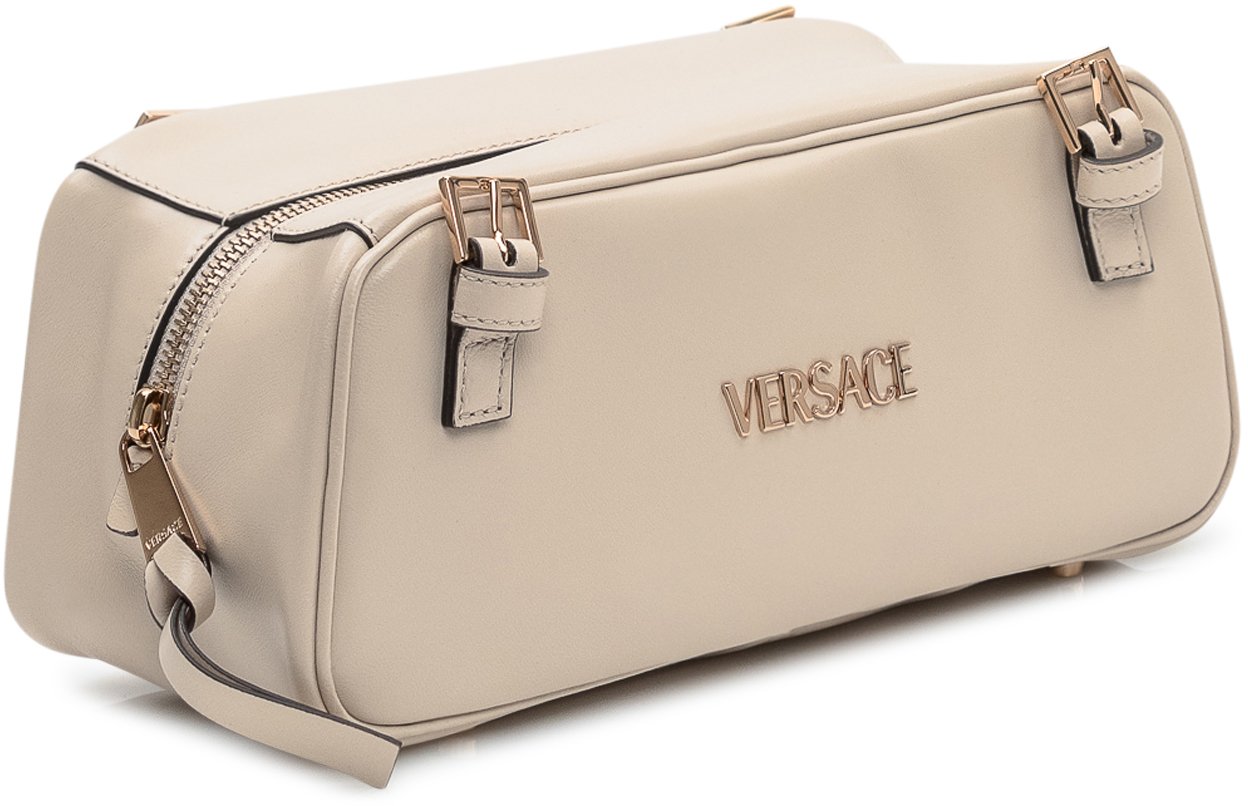 Versace Borsa a Spalla in Pelle di Agnello Wit