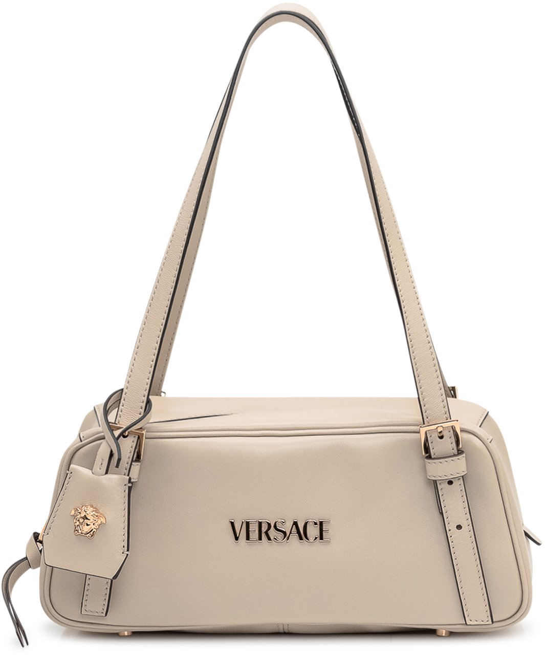 Versace Borsa a Spalla in Pelle di Agnello Wit