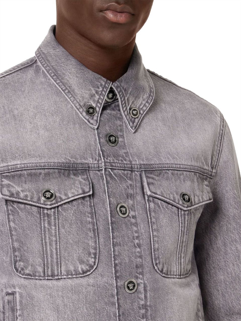 Versace Jackets Mid Grey Grijs