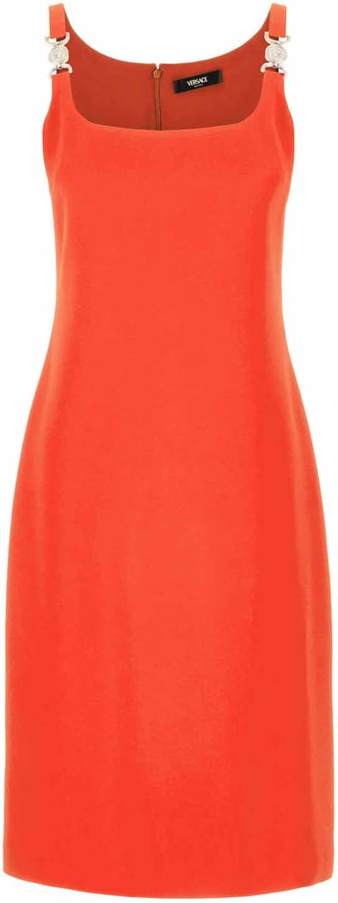 Versace Versace Fluo orange stretch viscose dress Oranje