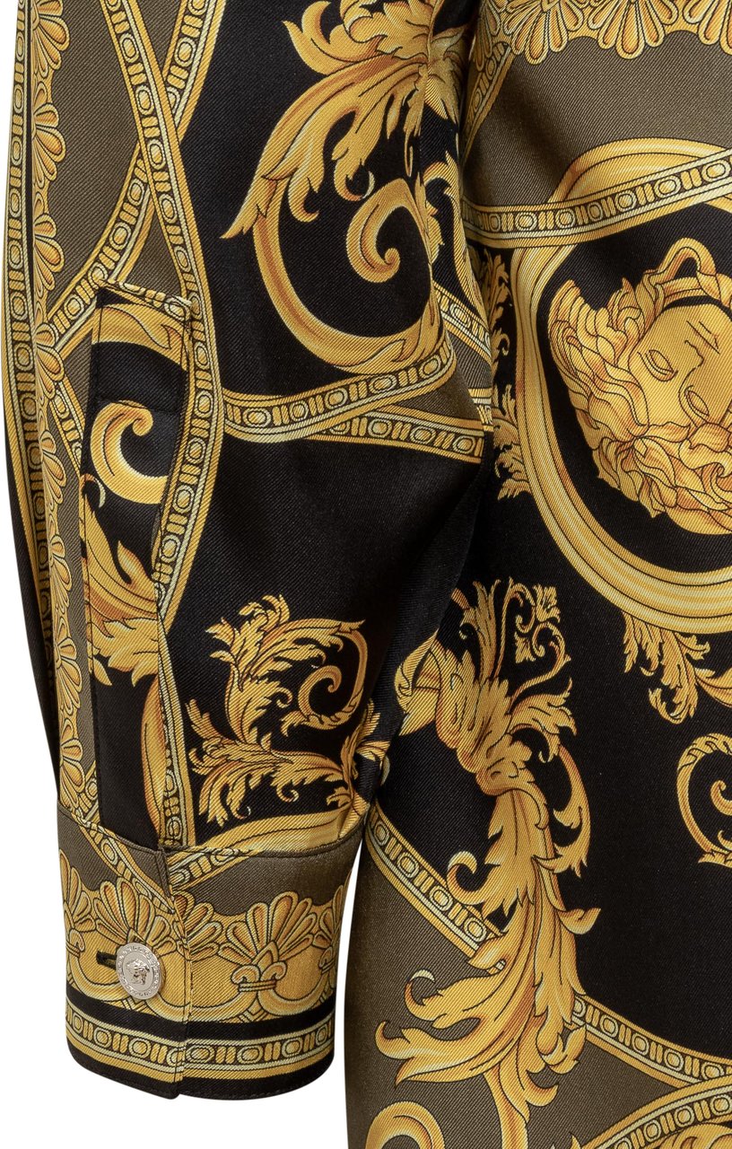 Versace Abito con Stampa La Coupe des Dieux Zwart