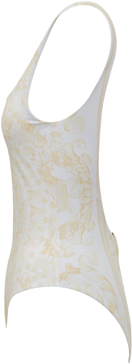 Versace Costume Intero Responsabile In Lycra Stampata Wit