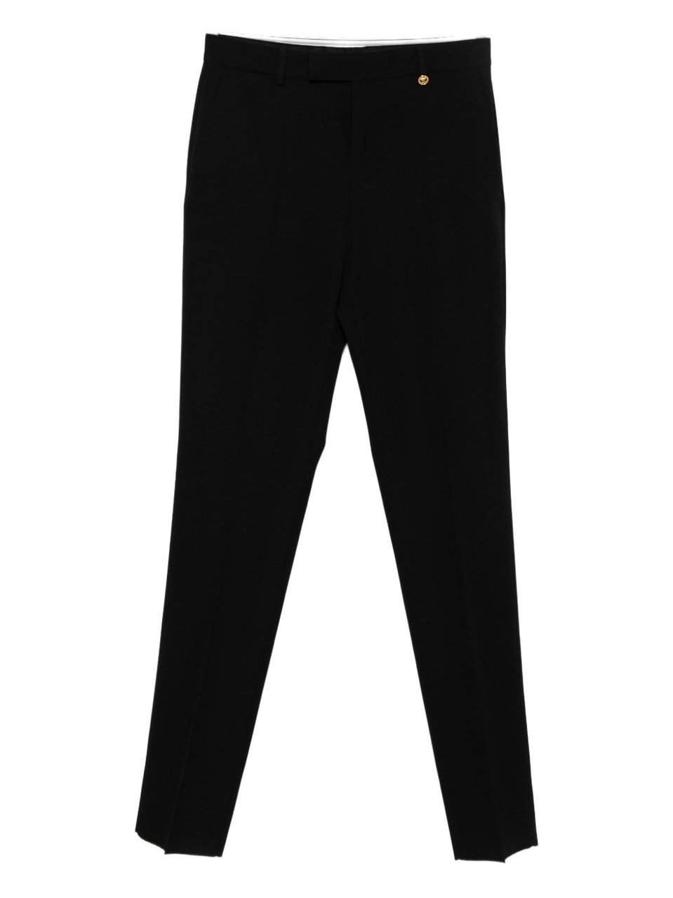 Versace Straight Leg Wool Trousers Zwart
