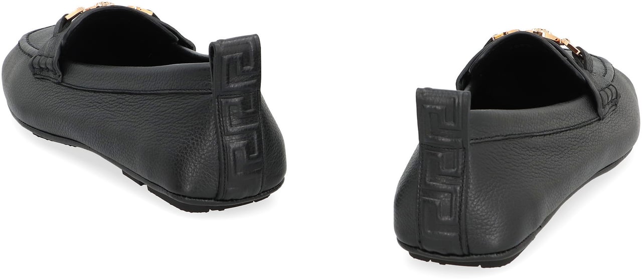 Versace Driver leather loafers Zwart