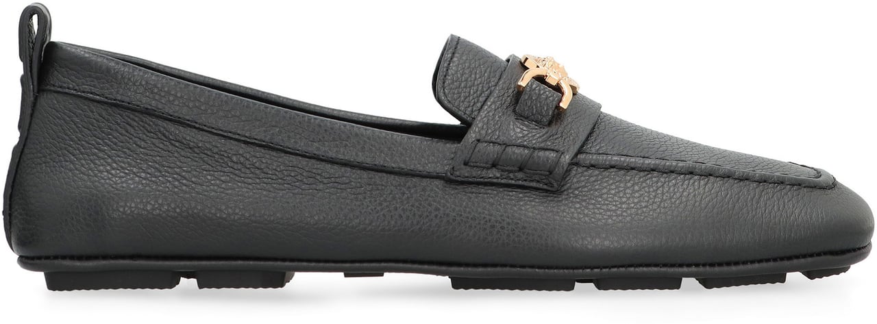Versace Driver leather loafers Zwart