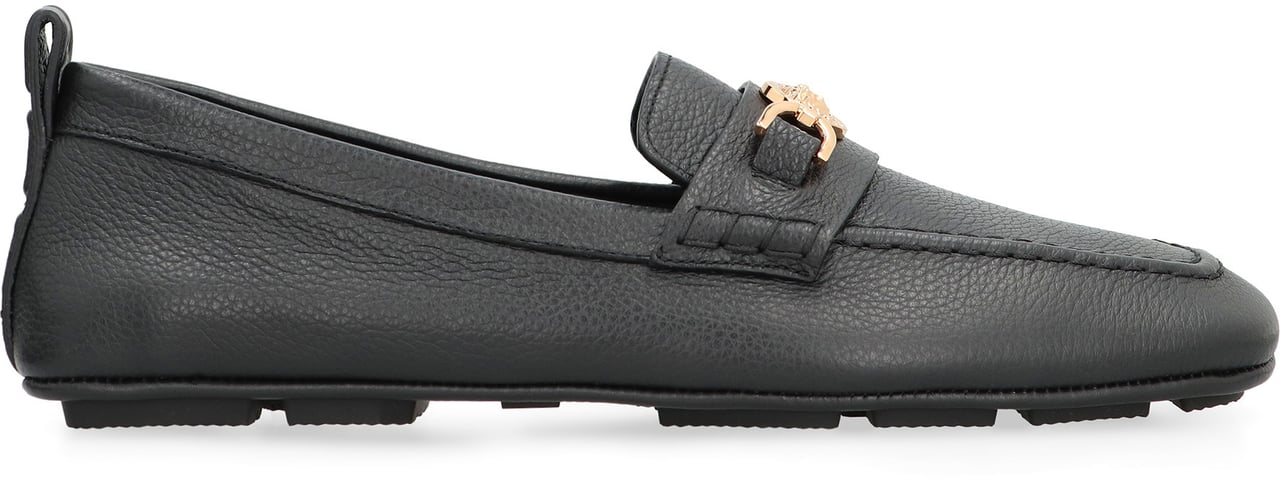 Versace Driver leather loafers Zwart