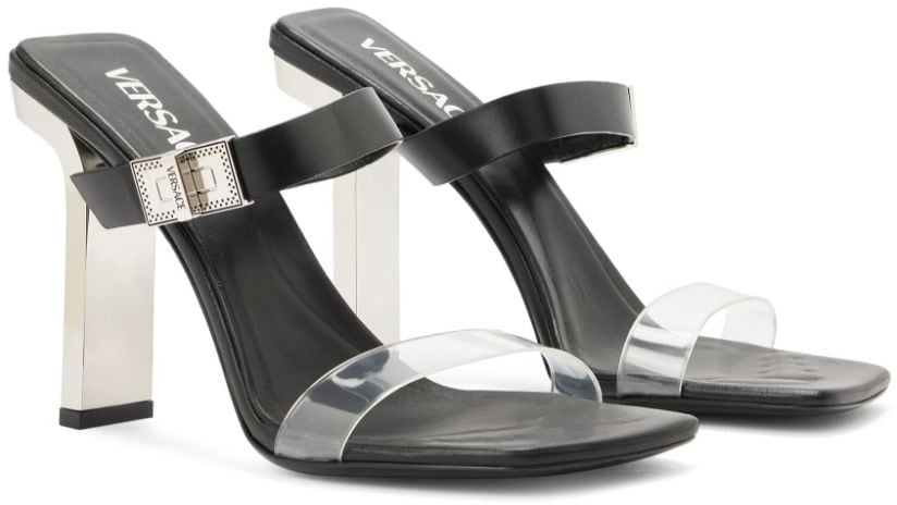 Versace Sandals Black/Palladium Zwart