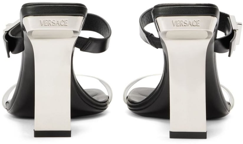 Versace Sandals Black/Palladium Zwart