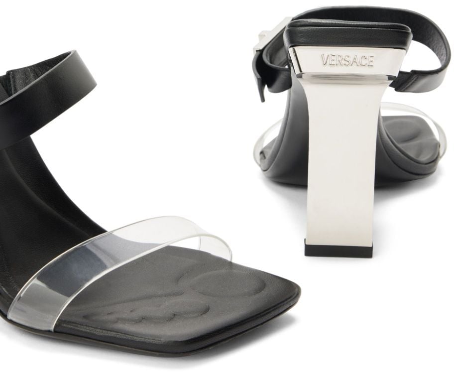 Versace Sandals Black/Palladium Zwart
