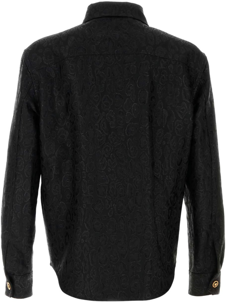 Versace Versace Coats Black Zwart