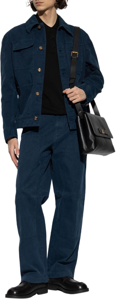 Versace Jackets Blue Pétrole Blauw