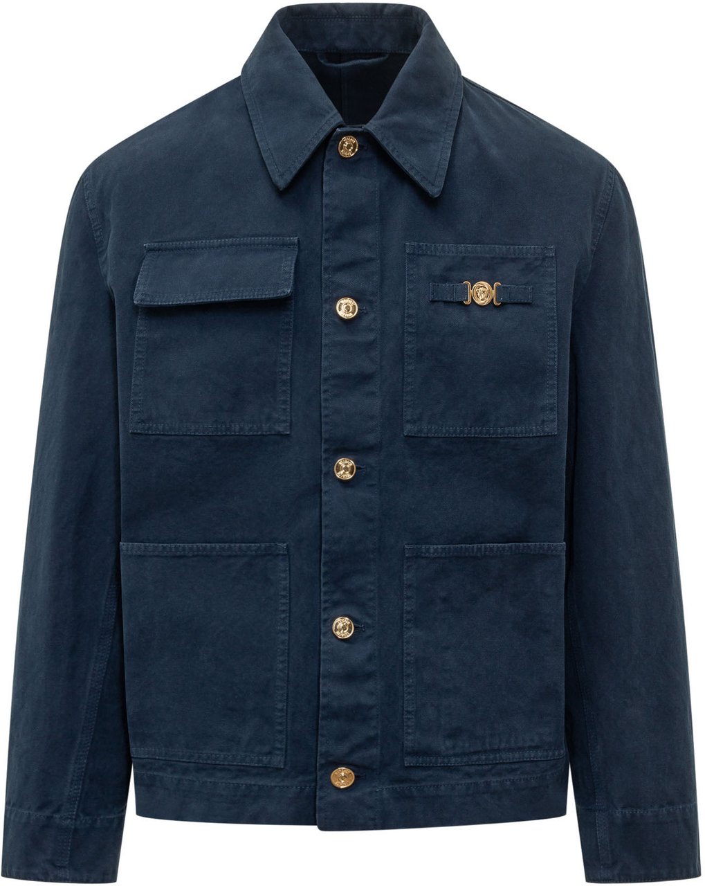 Versace Giacca Utility Con Tasche Navy