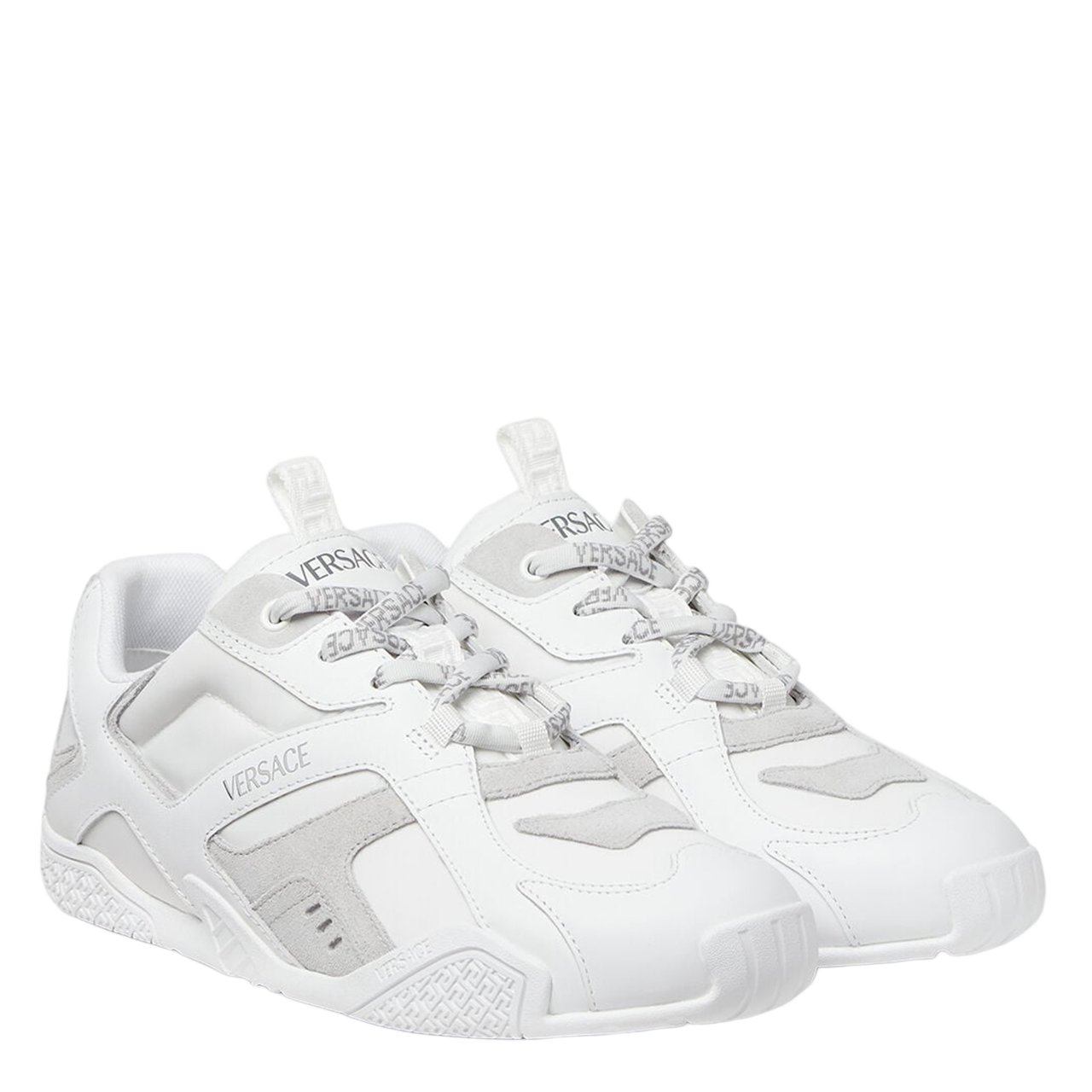 Versace Panel Design Sneakers with Greek Motif Wit