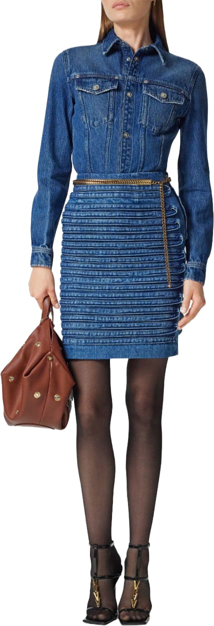 Versace Skirts Denim Blauw