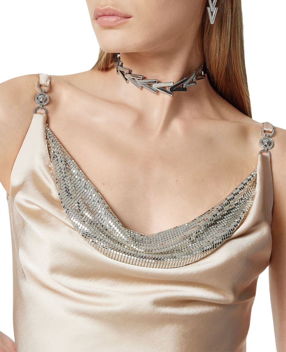 Versace Dresses Champagne Beige