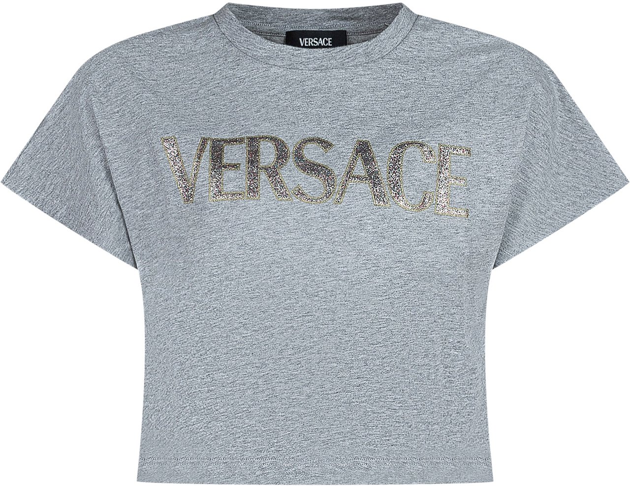Versace T-shirt a Girocollo con Logo Grijs