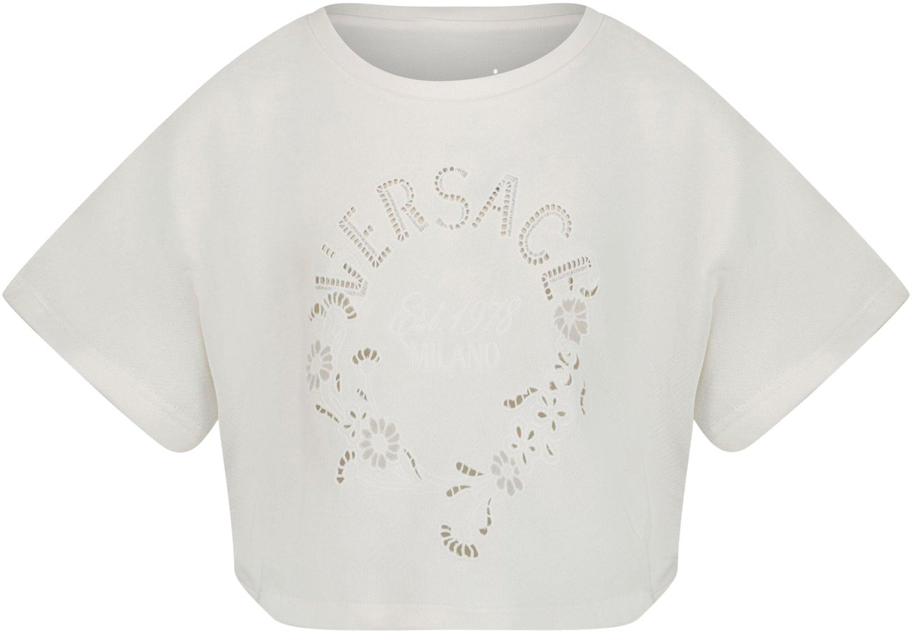 Versace Versace Kinder Meisjes T-Shirt In Off White Wit
