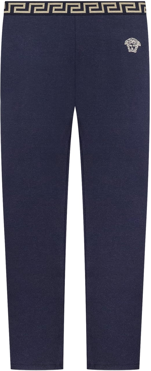 Versace Pantaloni Aderenti con Elastico in Vita Blauw