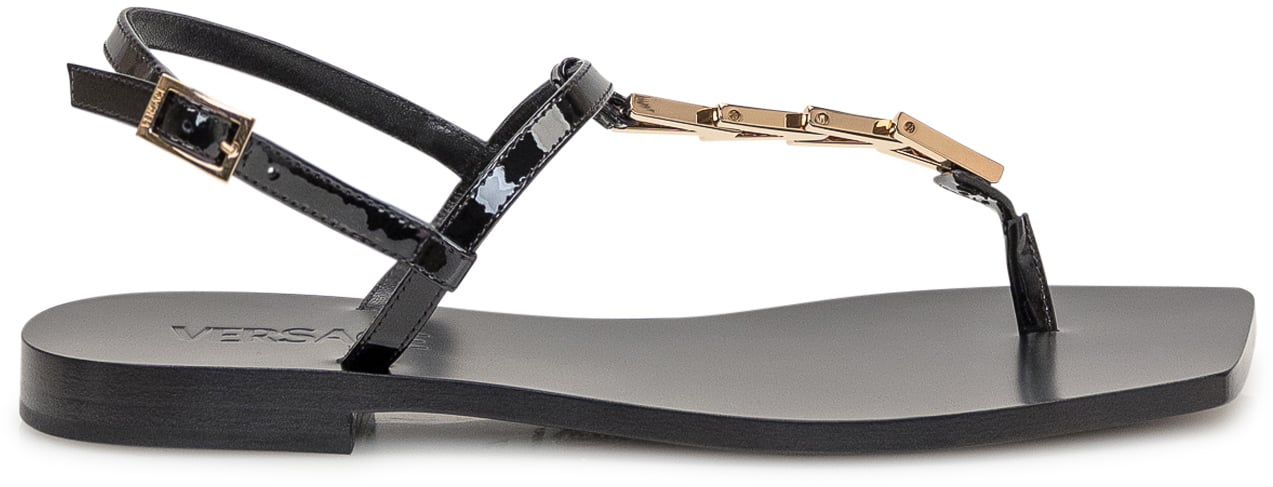 Versace Sandali in Vernice Zwart