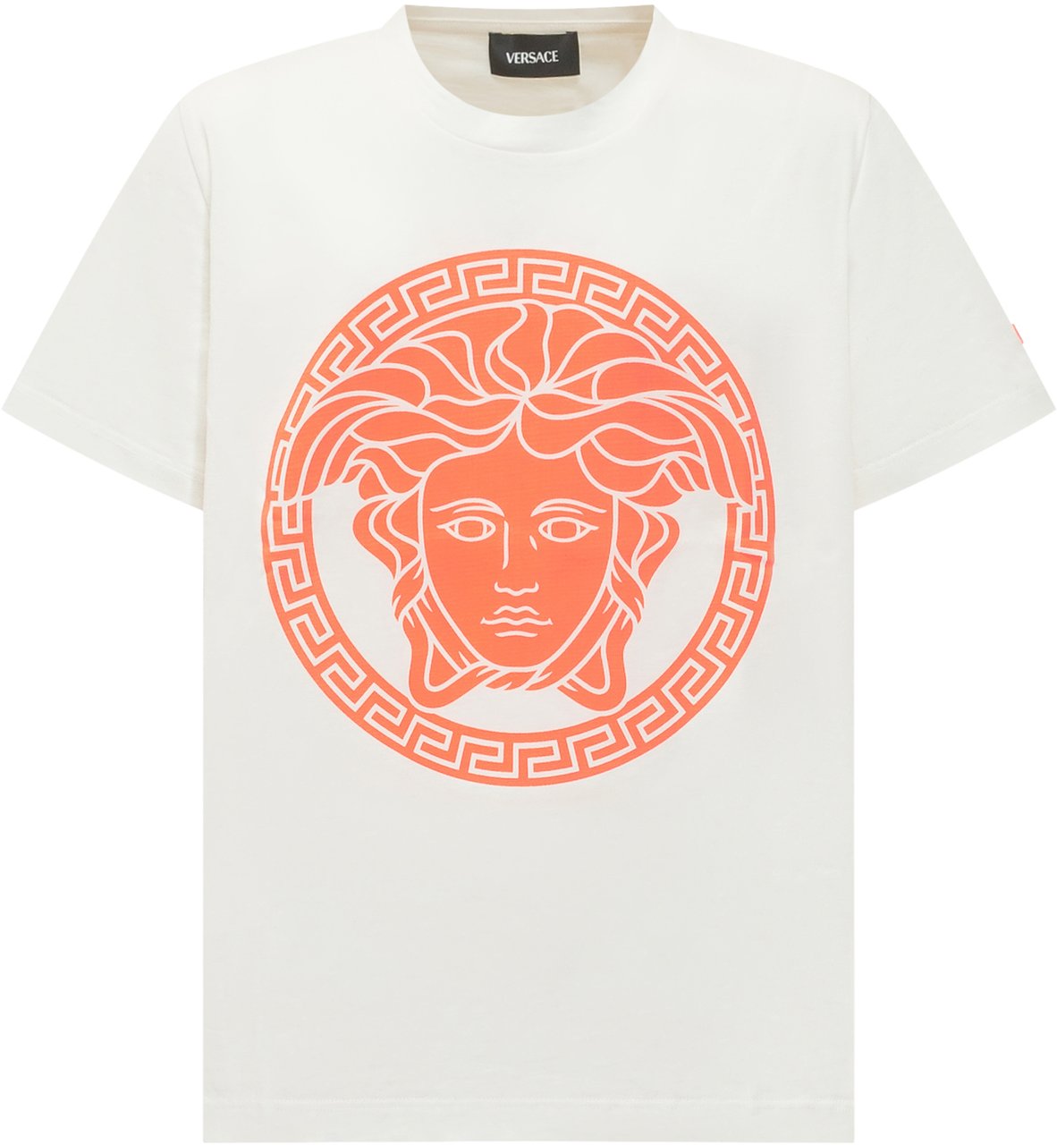 Versace T-shirt con Stampa Medusa Circolare Wit