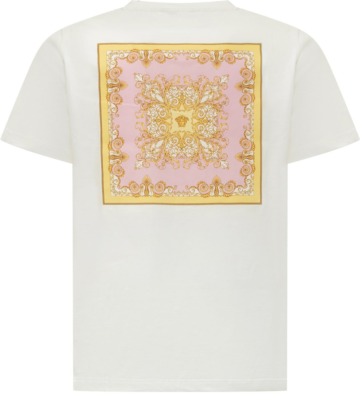 Versace T-Shirt con Logo Centrale Wit