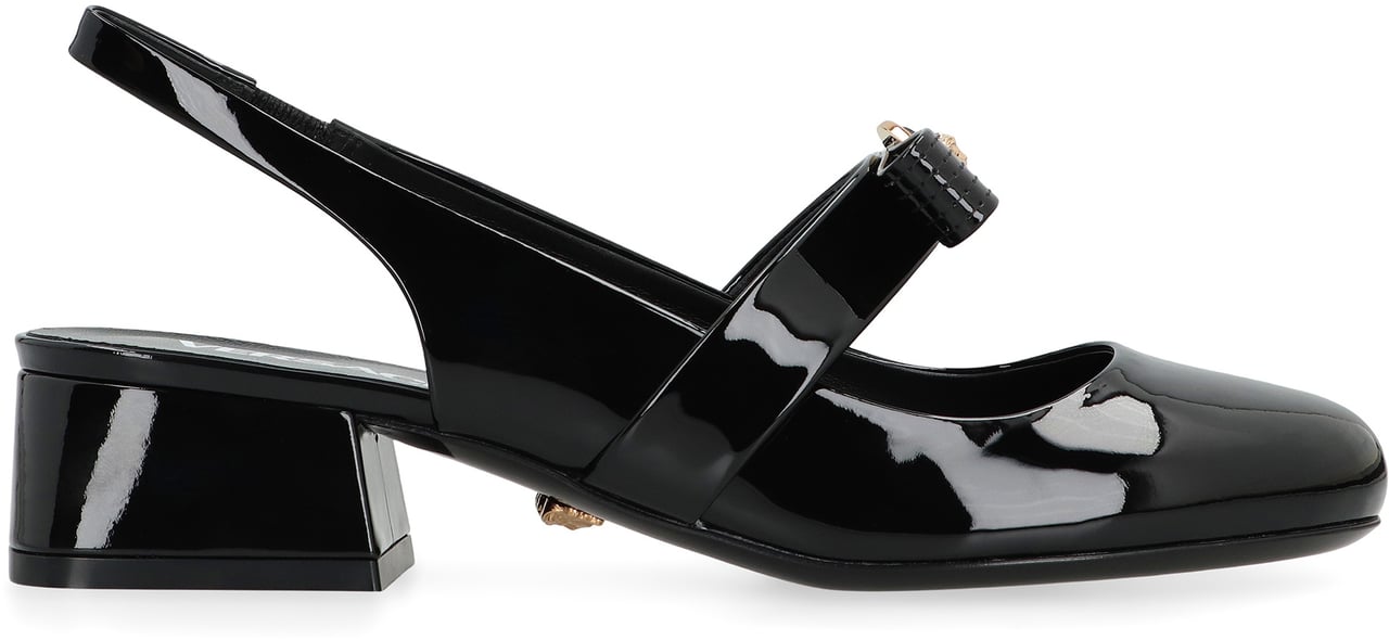 Versace Slingback in patent leather Zwart