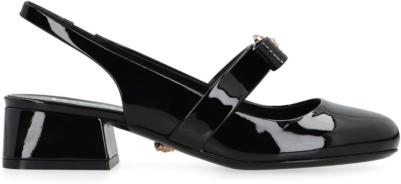 Versace Slingback in patent leather Zwart