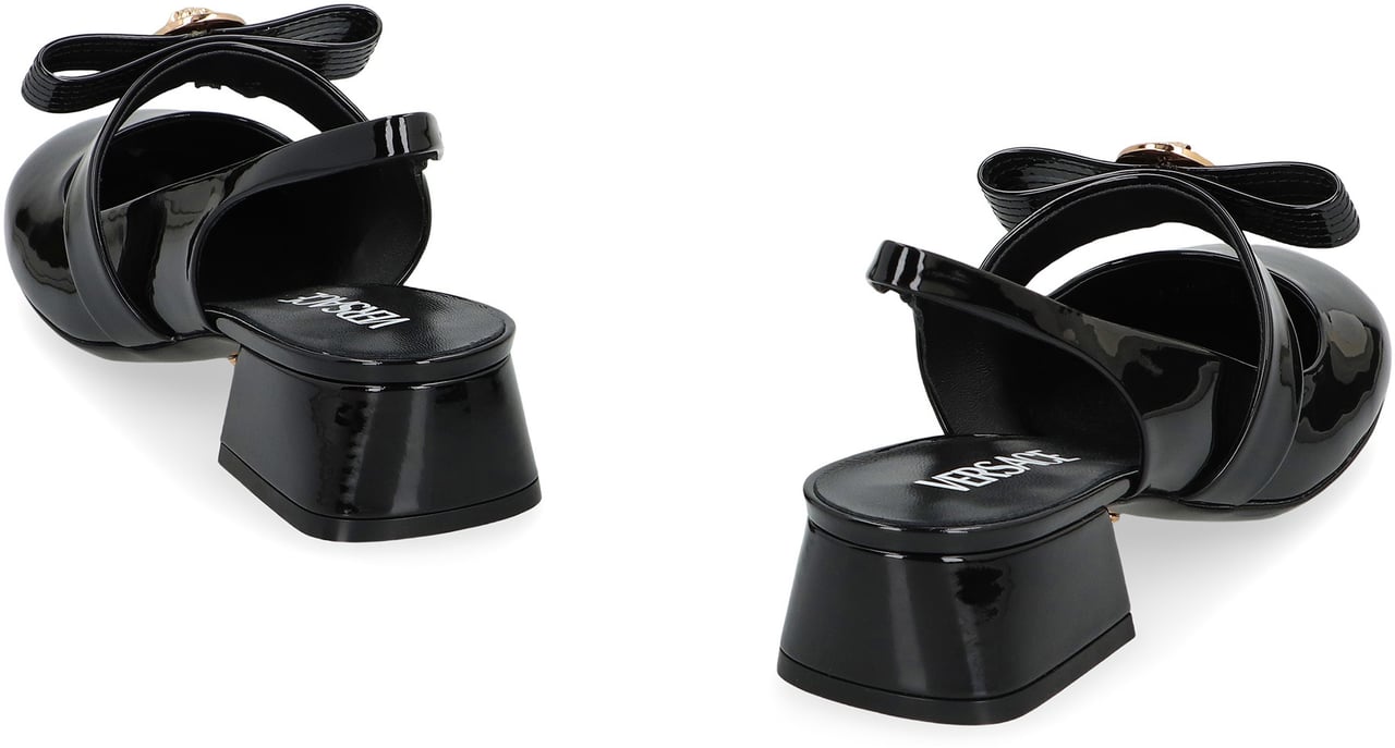 Versace Slingback in patent leather Zwart