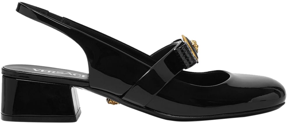 Versace With Heel Black Zwart