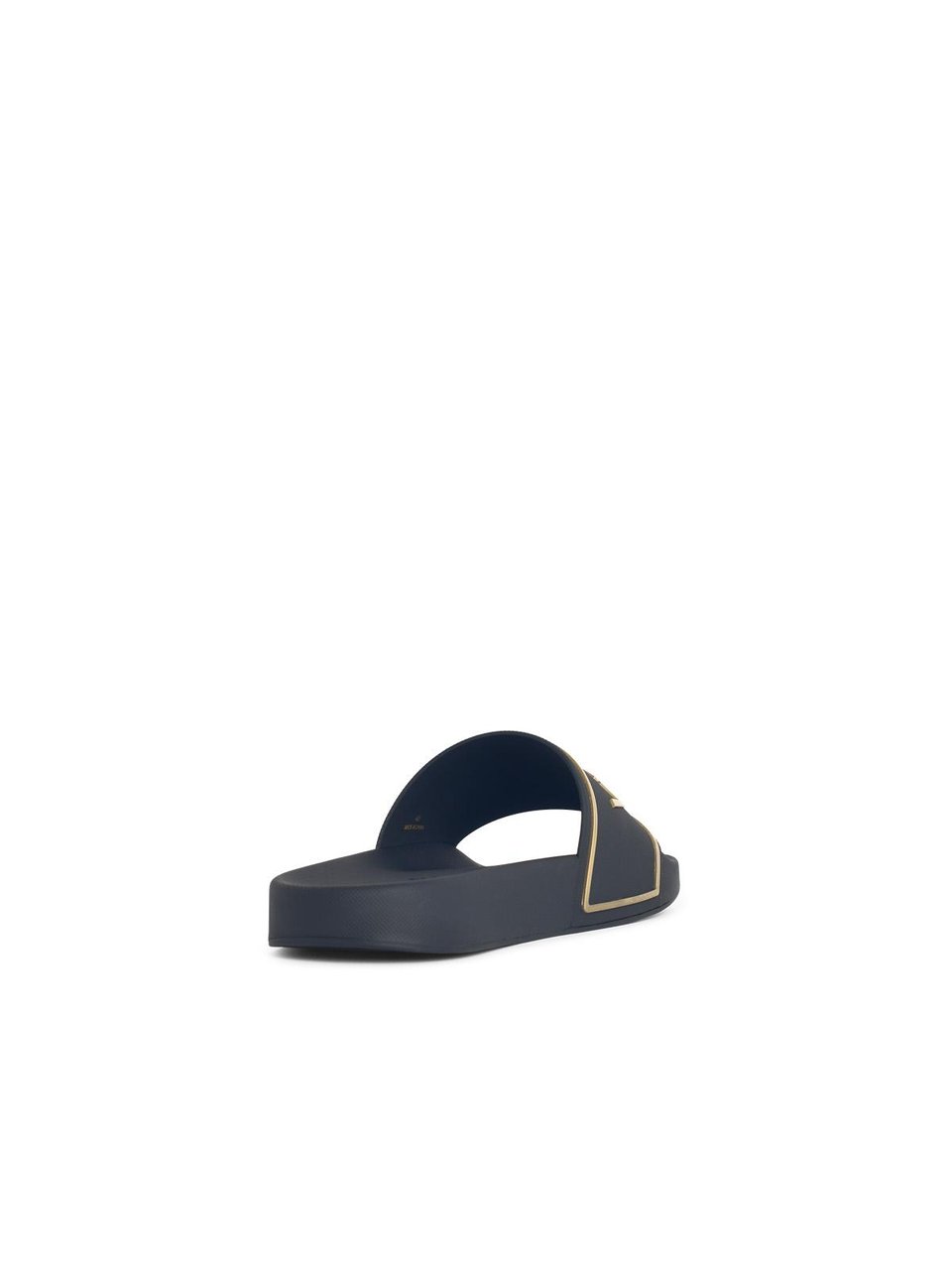 Versace Black Rubber Slippers Grijs