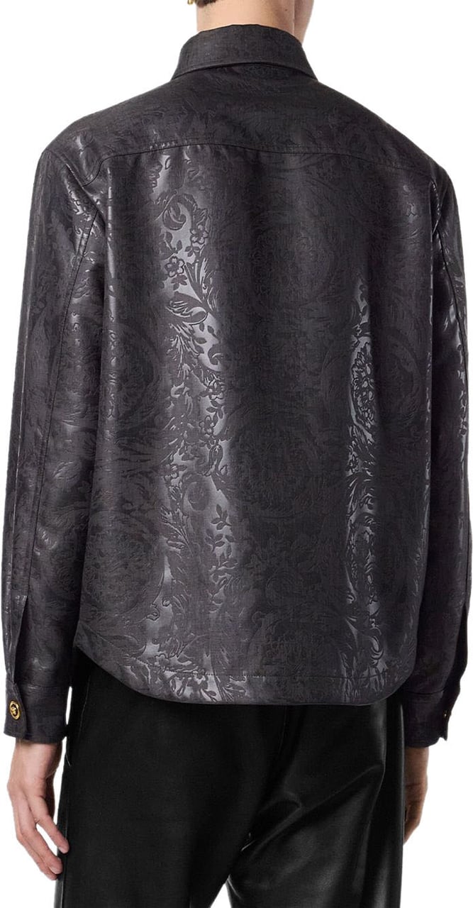 Versace Versace Coats Black Zwart