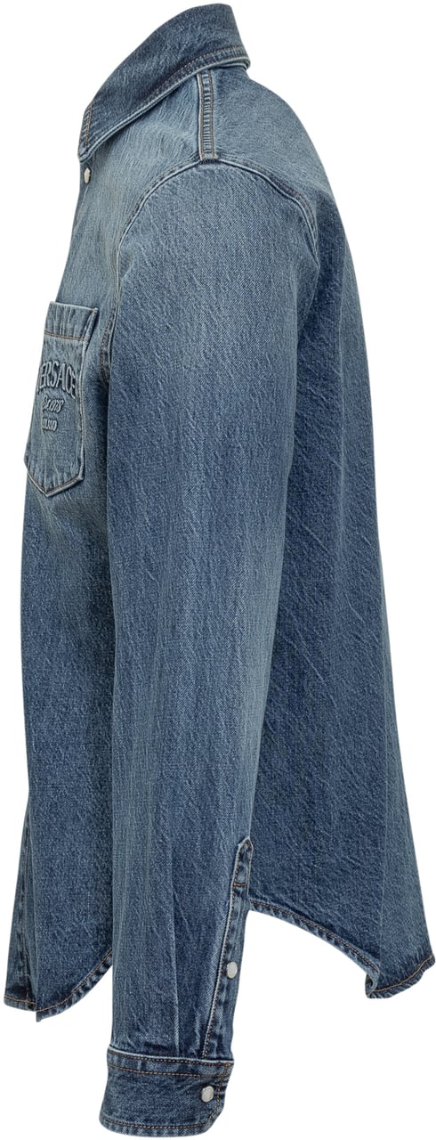 Versace Shirts Blue Blauw