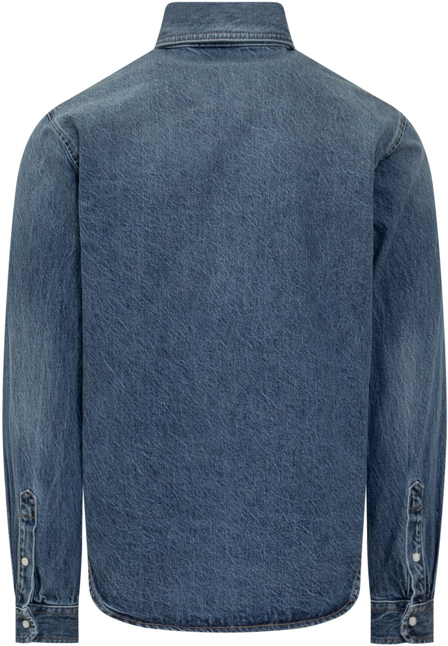 Versace Shirts Blue Blauw