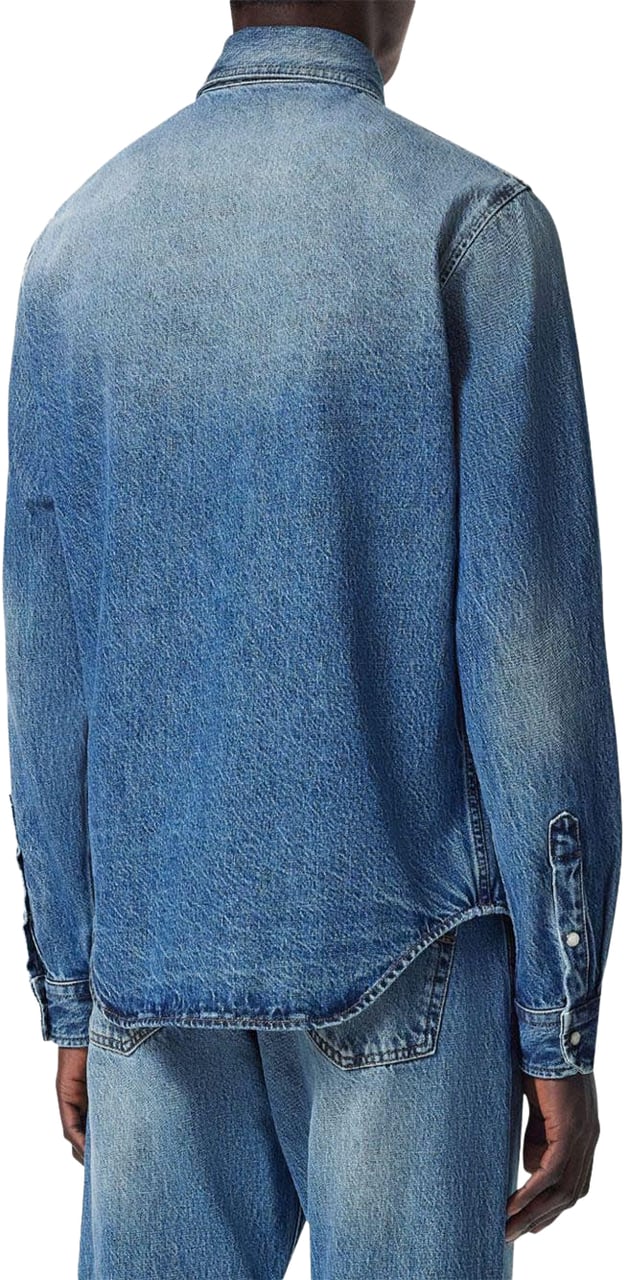 Versace Shirts Blue Blauw