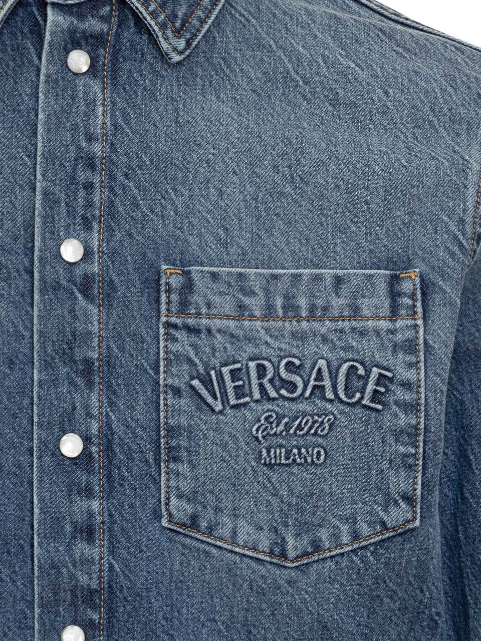 Versace Shirts Blue Blauw