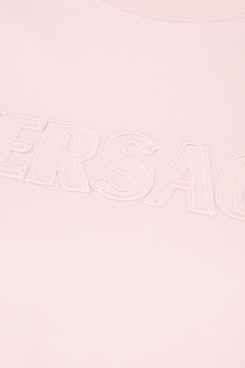 Versace Versace Pink cotton t-shirt Roze