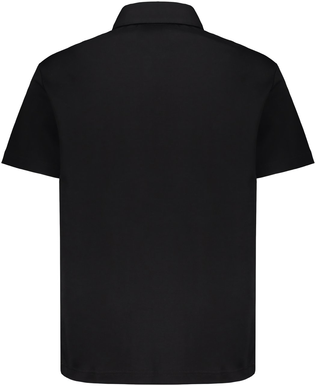 Versace Short sleeve cotton polo shirt Zwart